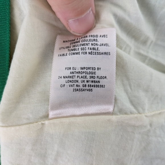 Anthropologie Maeve Dress Women's 14 Gray Cream Changing Stripes Lined Straps - Picture 6 of 8